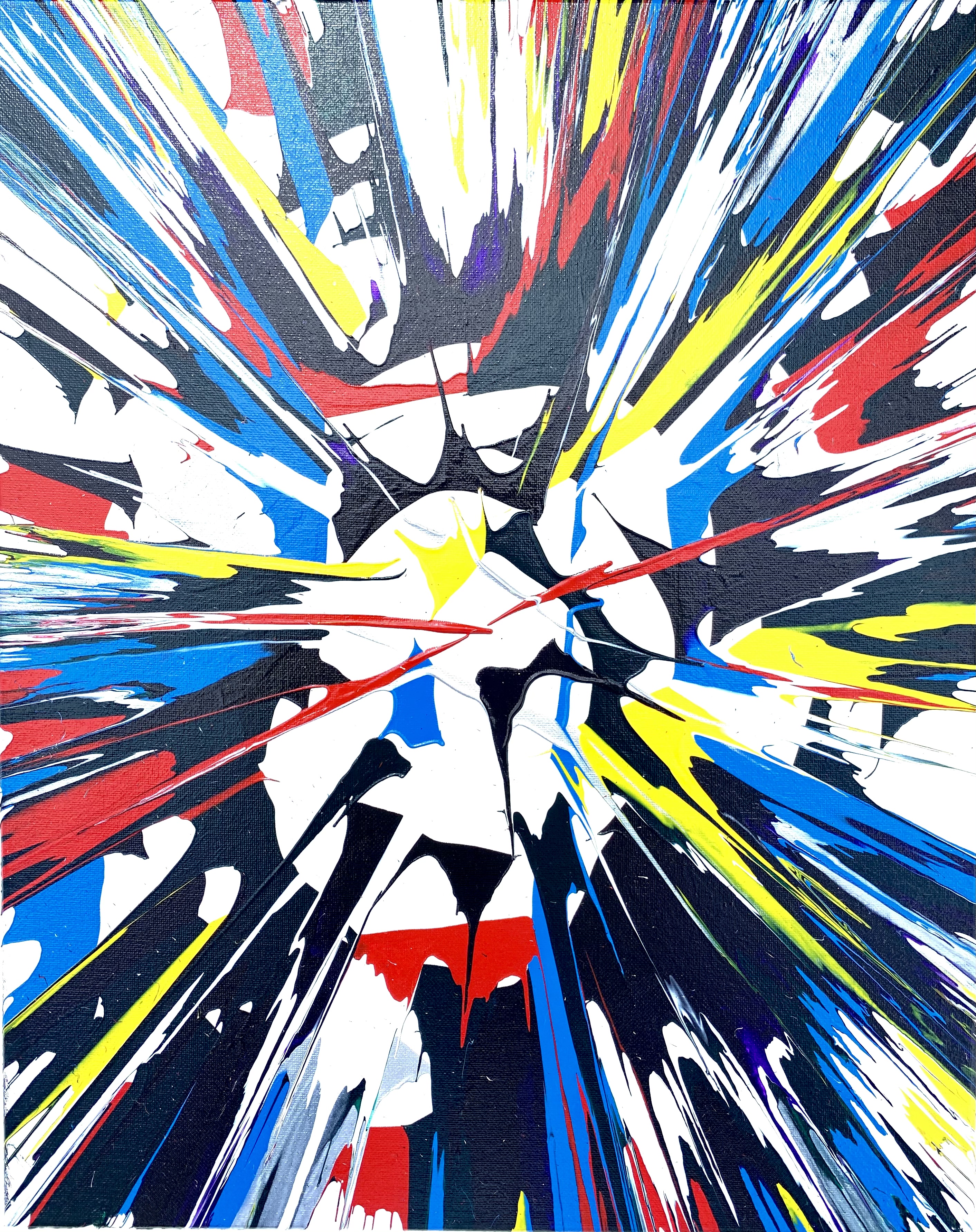20”x 16” stretched Canvas Color Swirls