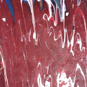 10" X 8" Canvas Board Red, White and Blue